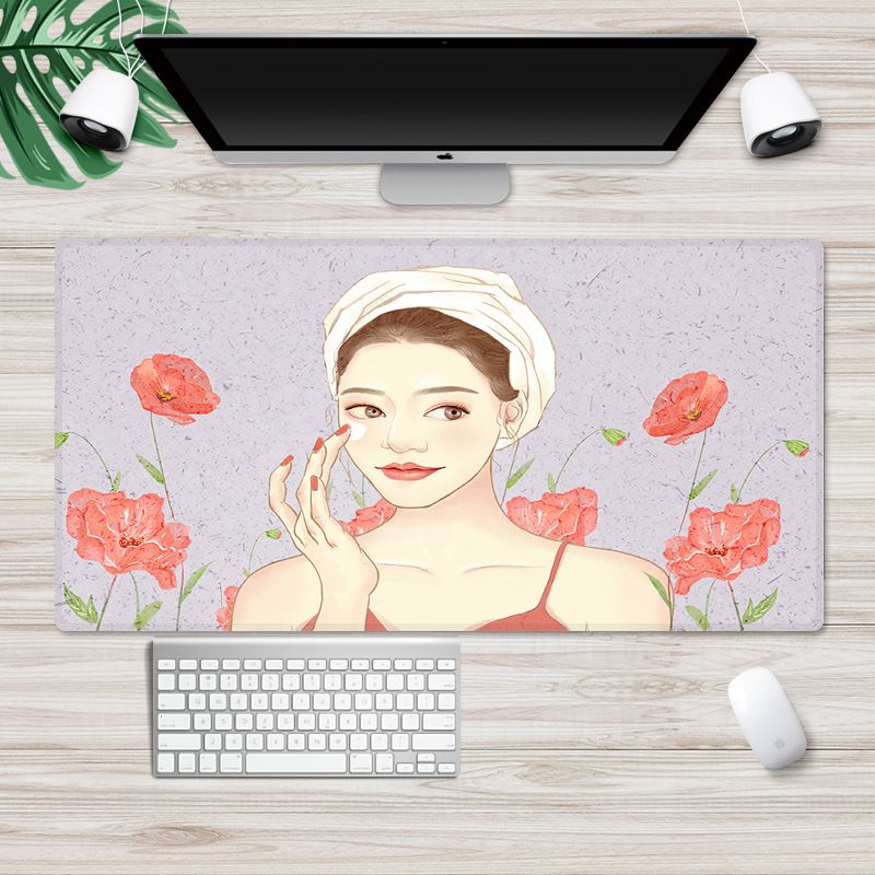 Nordic ins large locking cartoon game mouse pad can be customized computer office thickened non slip table pad 