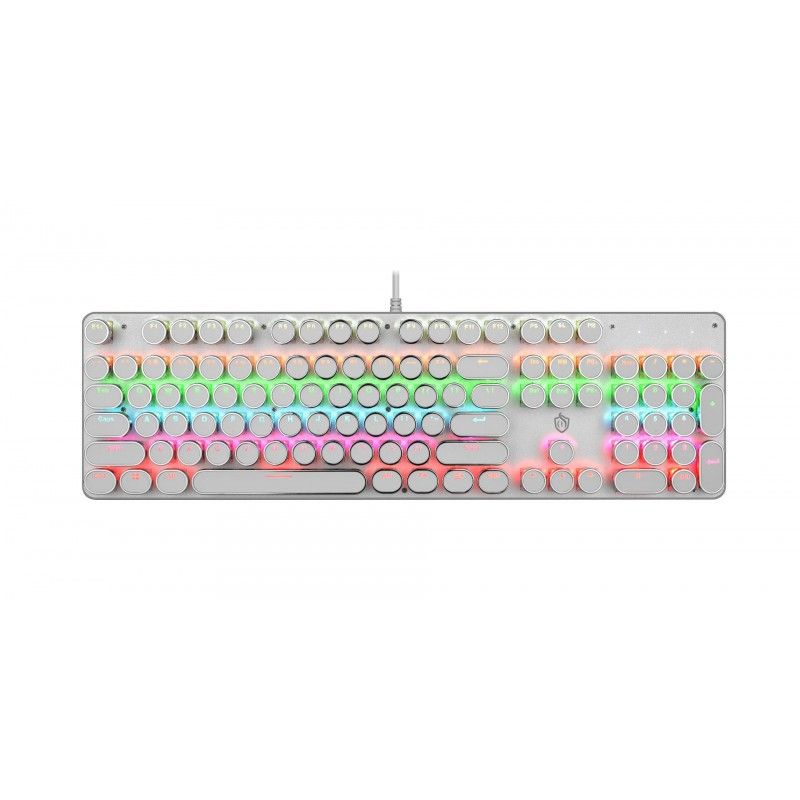 820 retro punk electroplating knob light-emitting pluggable axis mechanical keyboard green axis chicken eating computer games 