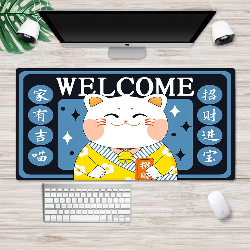 Factory direct sales customized cute cartoon mouse pad large Internet cafe computer desk mat anti-skid game mouse pad 