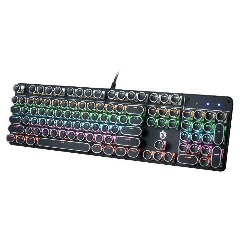 All key electroplating punk keycap mechanical keyboard word through backlight green axis keyboard factory wholesale 