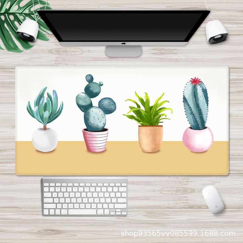 Ins Nordic wind pad mouse pad thickened large lock edge anti slip advertising pad wrapped desk pad white embryo customization 
