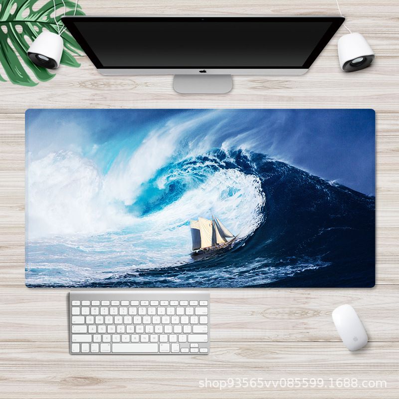 Inside Nordic wind mouse pad large lock edge cartoon game mouse pad can be customized computer desk mat 