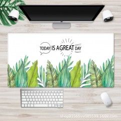 Nordic Green Plant lengthens waterproof mouse pad ...