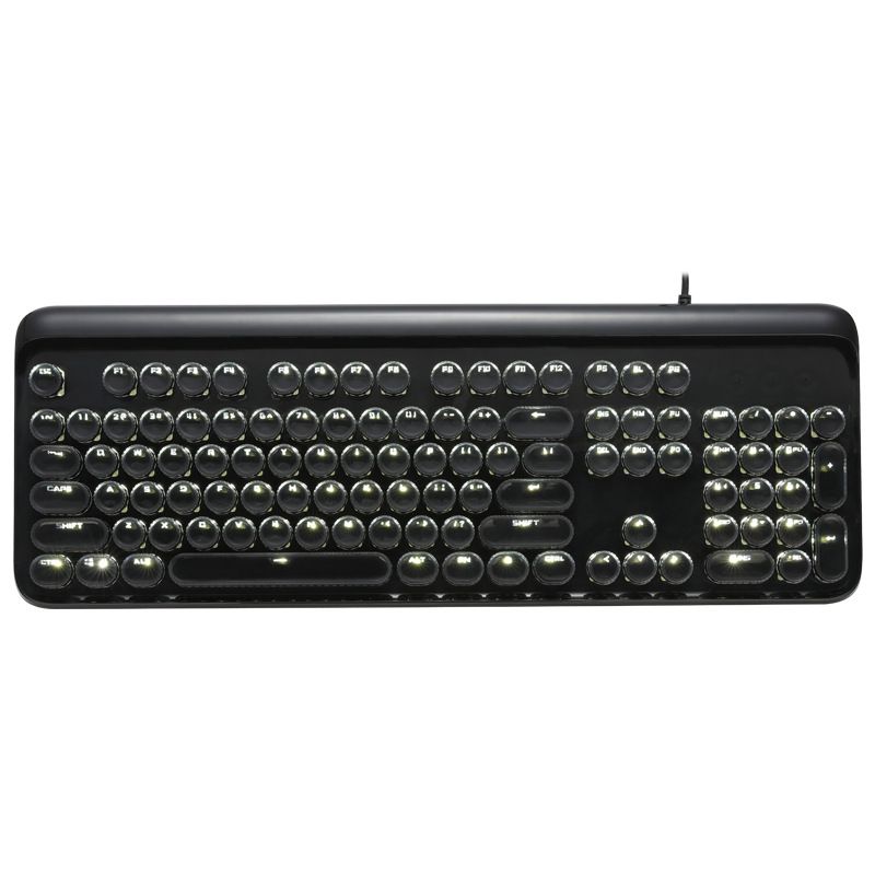 104 key mechanical keyboard crystal punk keycap backlight green axis office game keyboard 