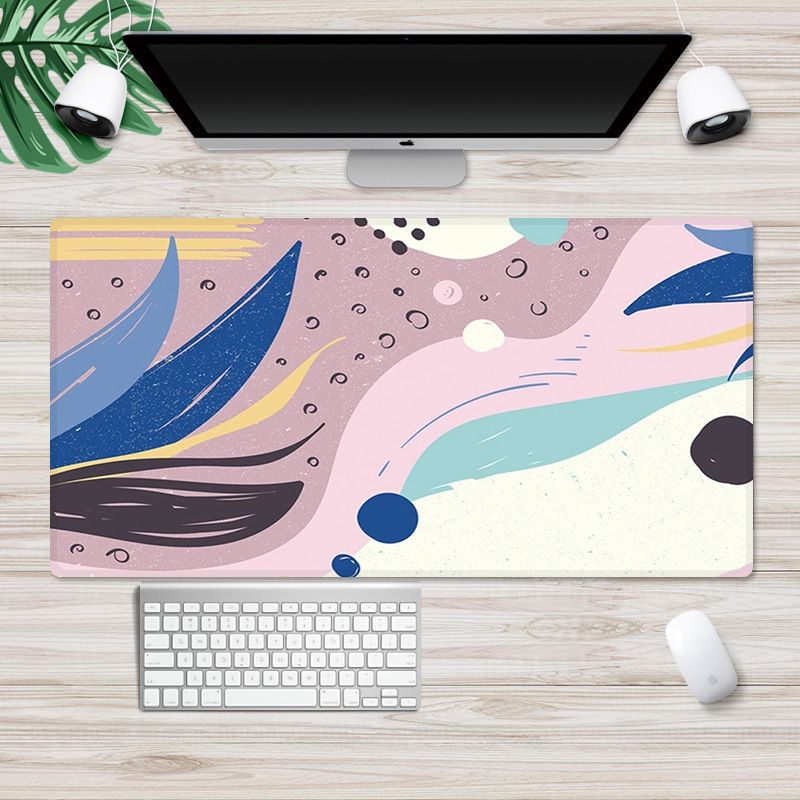Ins Nordic wind pad mouse pad thickened large lock edge anti slip advertising pad wrapped desk pad white embryo customization 