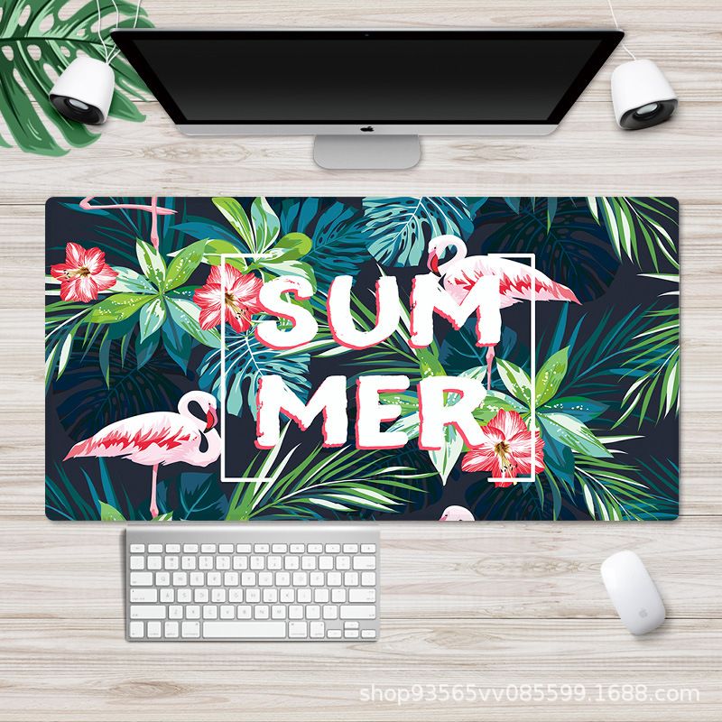 Ins Nordic wind pad mouse pad thickened large lock edge anti slip advertising pad wrapped desk pad white embryo customization 