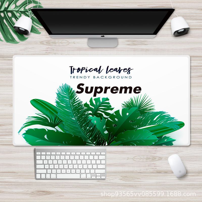Nordic Green Plant lengthens waterproof mouse pad thickens lock game mouse pad to customize 