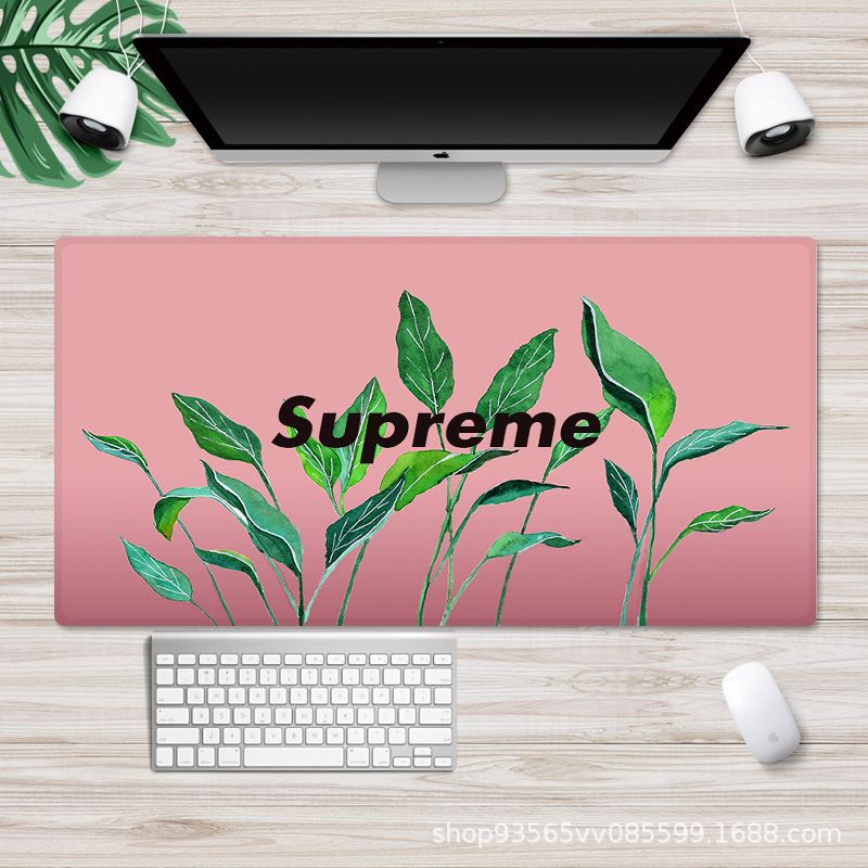 Nordic Green Plant lengthens waterproof mouse pad thickens lock game mouse pad to customize 