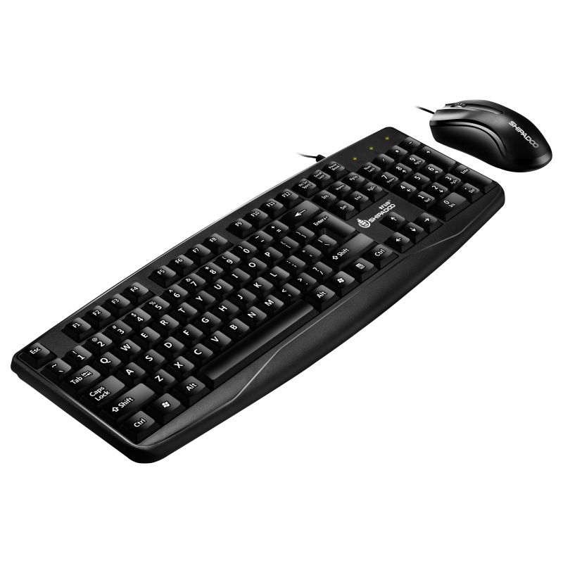 Wired keyboard and mouse set computer office business notebook waterproof keyboard and mouse cross border wholesale 