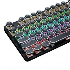 All key electroplating punk keycap mechanical keyb...