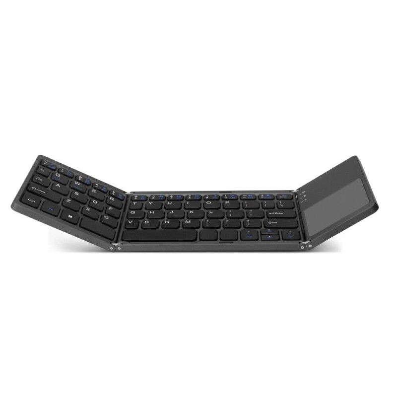 Folding keyboard mobile phone flat folding Bluetooth keyboard ultra thin three fold folding touch keyboard three system common 