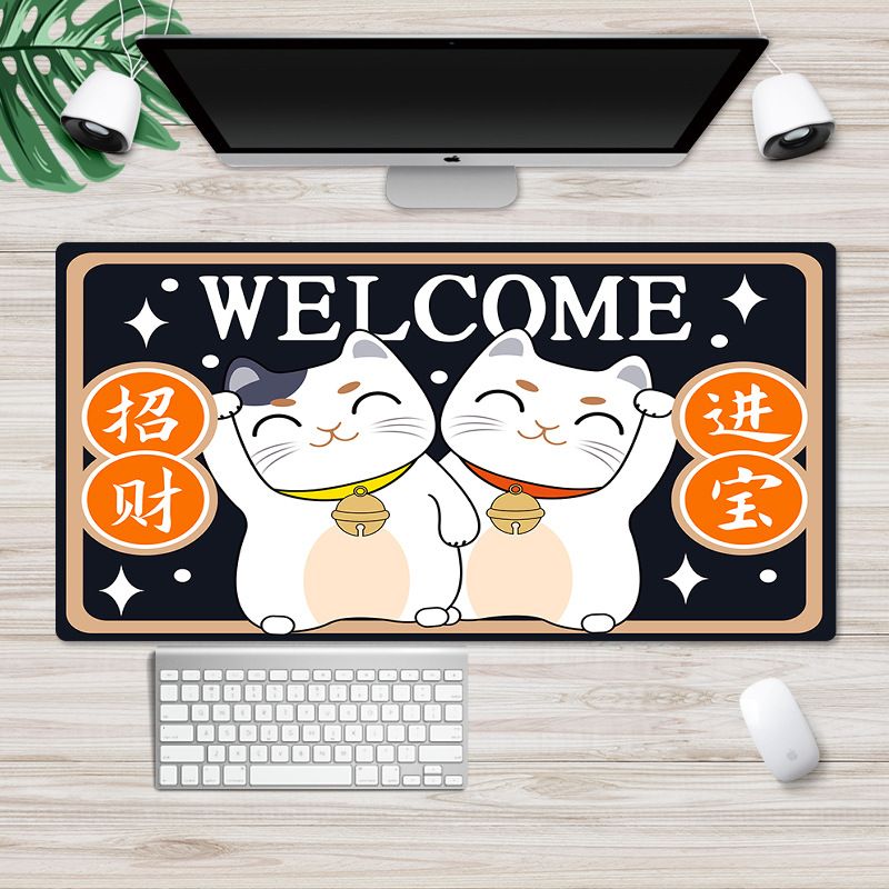 Factory direct sales customized cute cartoon mouse pad large Internet cafe computer desk mat anti-skid game mouse pad 