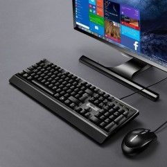 Wired keyboard and mouse set computer business off...