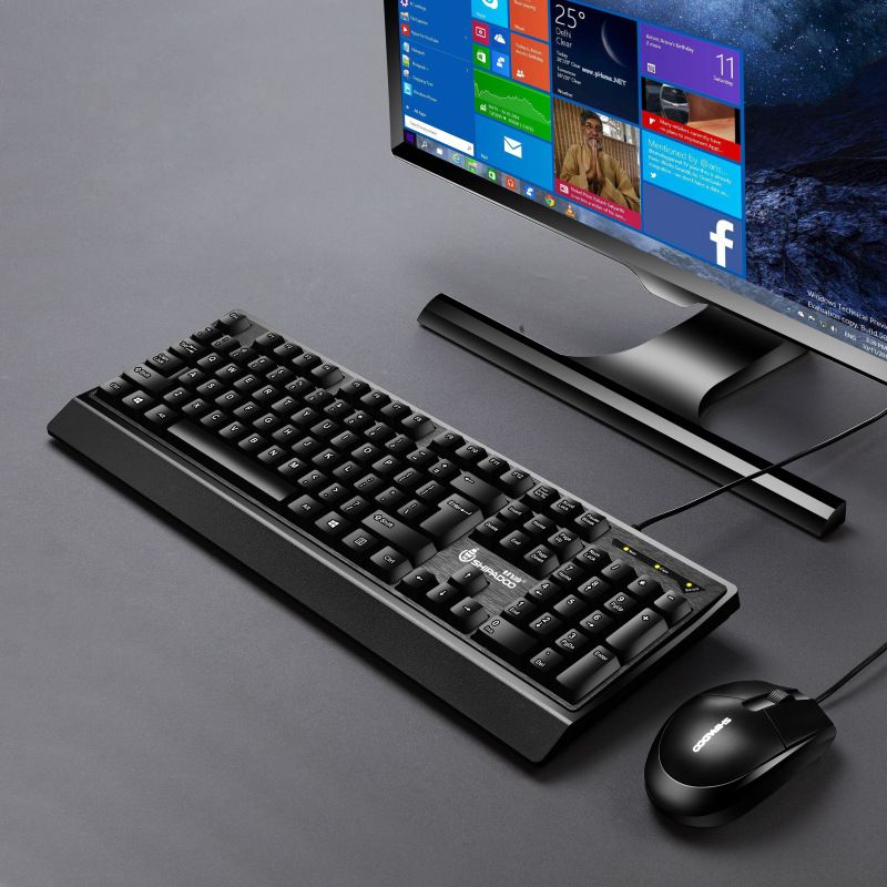 Wired keyboard and mouse set computer business office game keyboard and mouse waterproof factory wholesale 