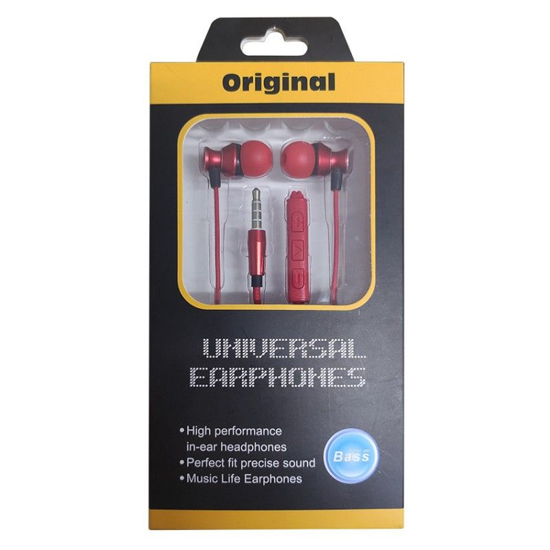 New wired metal subwoofer earphone universal mobile phone earphone support processing, customization and wholesale 