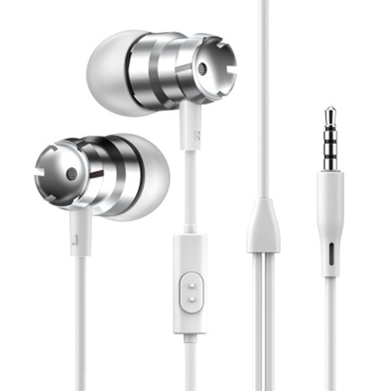 Metal in ear earphone turbo subwoofer with MAC by wire mobile phone computer MP3 general earphone wholesale