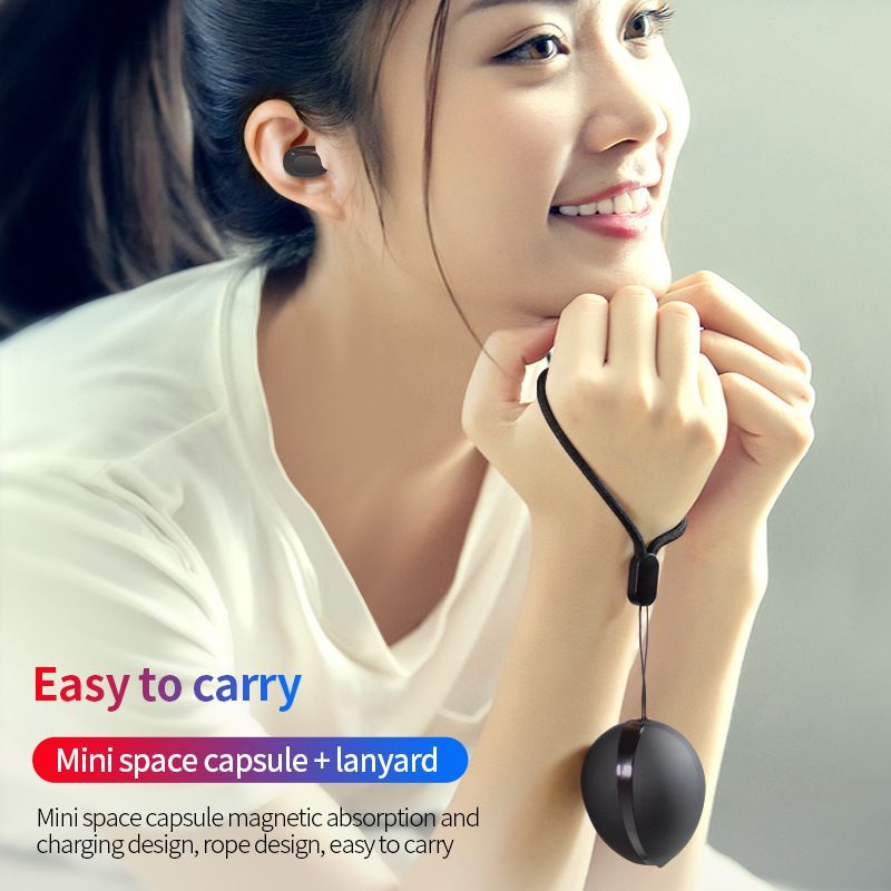 New true wireless binaural 5.0 wireless external charging Bluetooth headset Business Sports in ear Bluetooth headset 