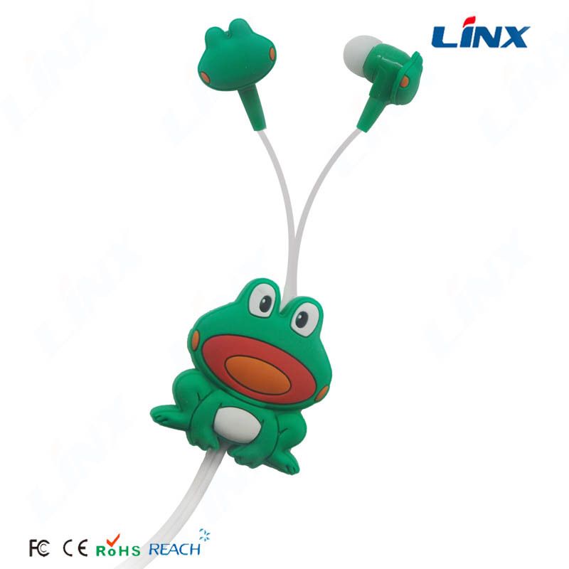 Shenzhen earphone manufacturers produce small earphone cartoon PVC silicone earphone 