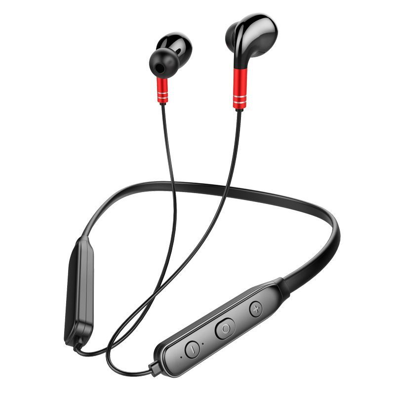 Cross border new necked 5.0 wireless Bluetooth headset waterproof noise reduction hifi subwoofer sports headset 