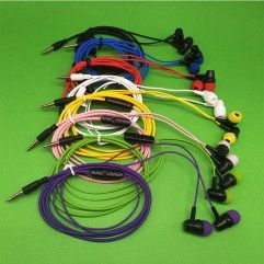 Popular color crystal line mobile phone headset su...