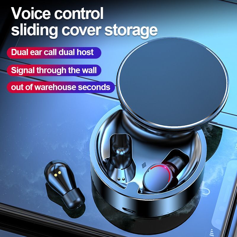 Tws-28 Bluetooth headset me8 opposite ear aluminum alloy charging chamber rotatable stereo true wireless version 5.0 