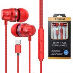 Heavy bass metal type-C earphone in ear for Huawei...