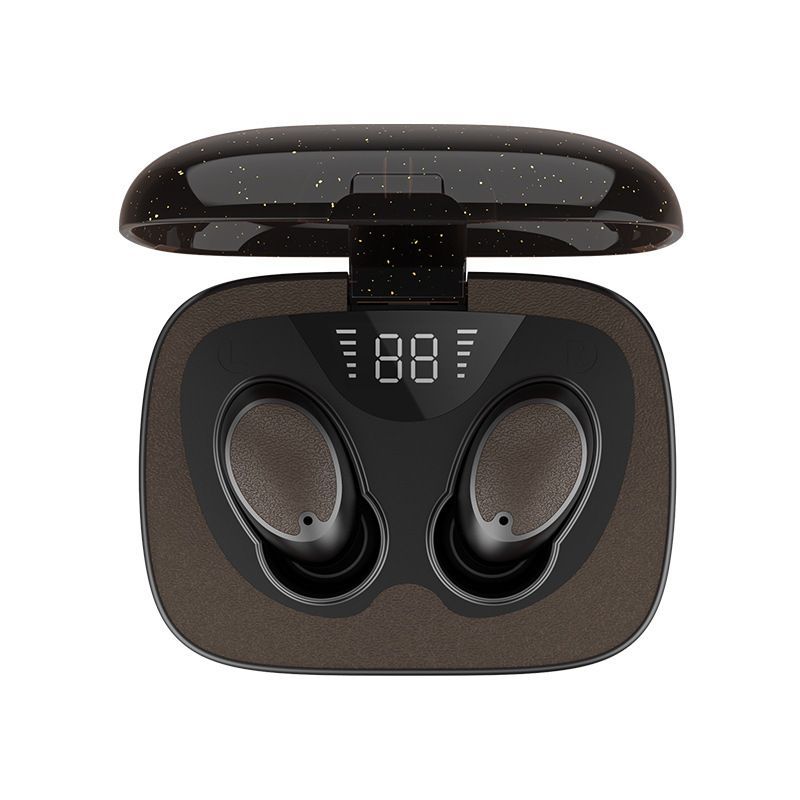 Es02tws Bluetooth headset with charging bin new private model black technology skinned headset f9tws for cross border exclusive use 