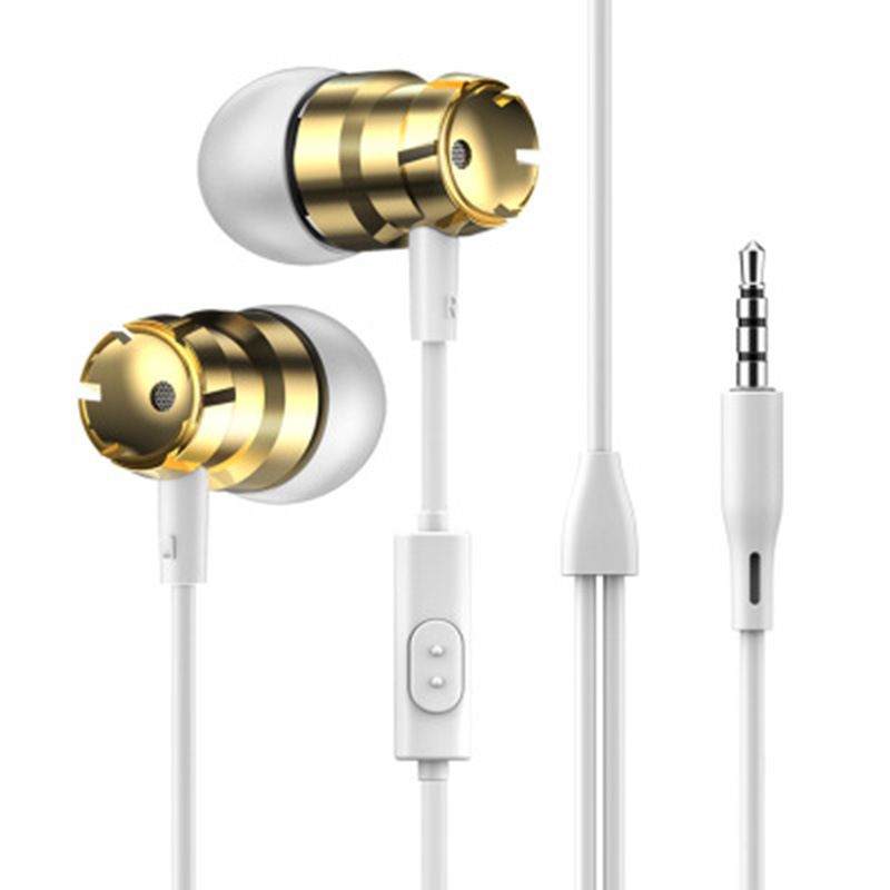 Metal in ear earphone turbo subwoofer with MAC by wire mobile phone computer MP3 general earphone wholesale