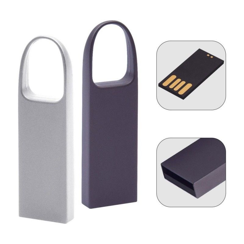 Mini metal arc U-disk custom Keychain metal U-disk logo laser engraving U-disk 