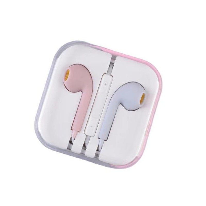 New a-006 two color earphone 3.5 high bass music mobile phone voice earplug in ear wired earphone 