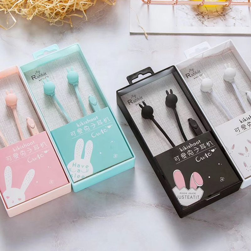 New kiki-237 cute cartoon rabbit modeling creative music headset student 3.5mm universal headset 