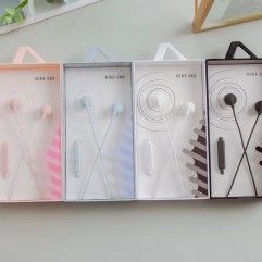 New kiki283 headset wired 3.5 girl heart pure colo...