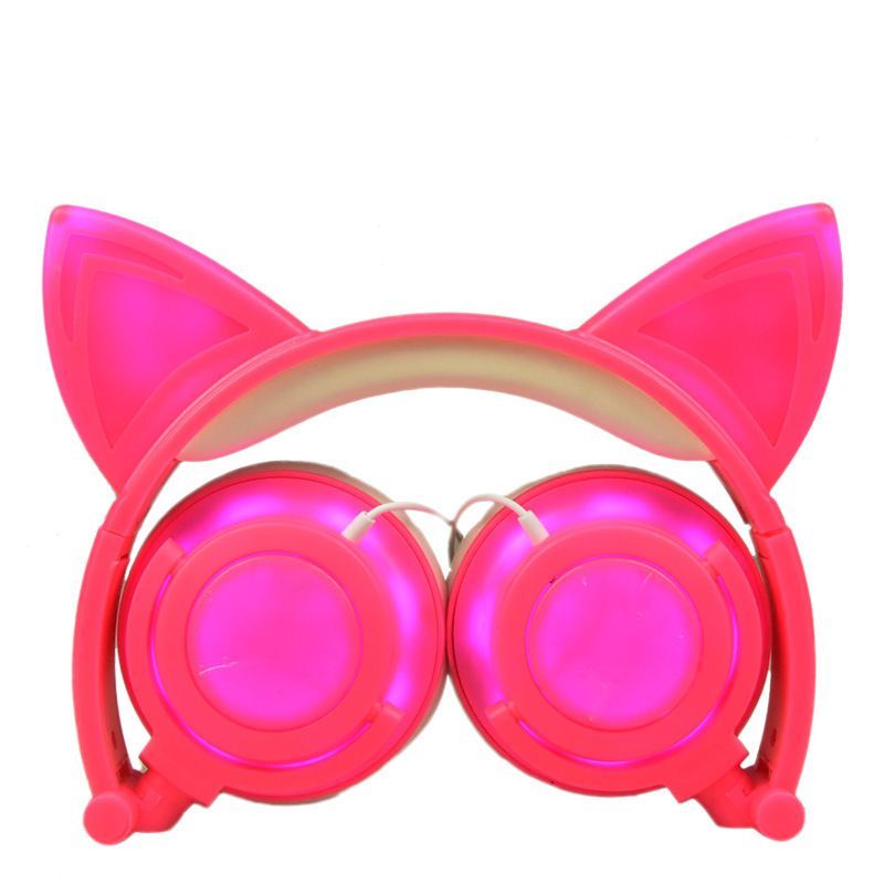 Cross border e-commerce boom headset manufacturers wholesale spot cat light charging headset folding children's headphones 
