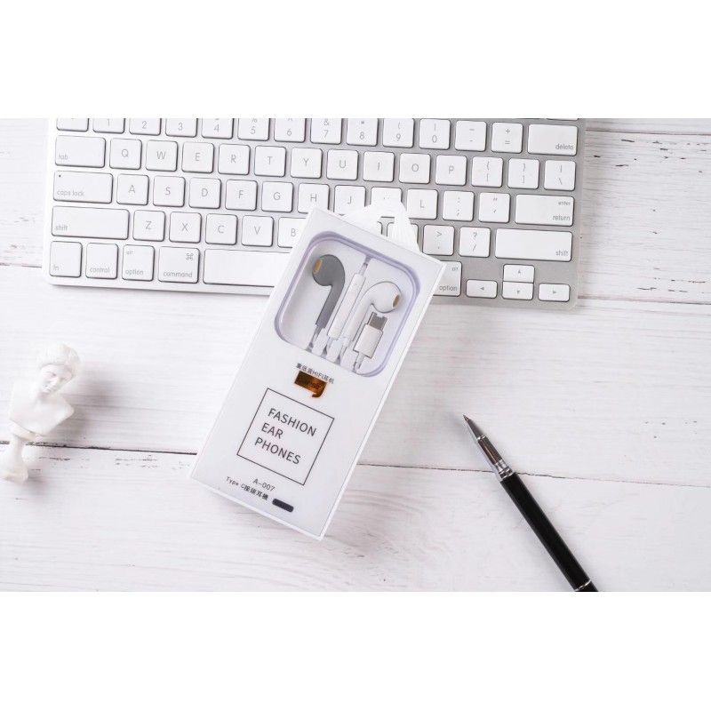 New a-007 personalized game by wire headset type-C connector student sports stereo voice headset 