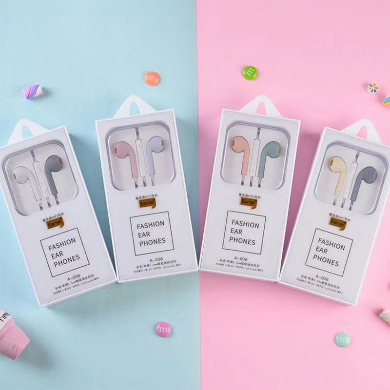 New a-006 two color earphone 3.5 high bass music m...
