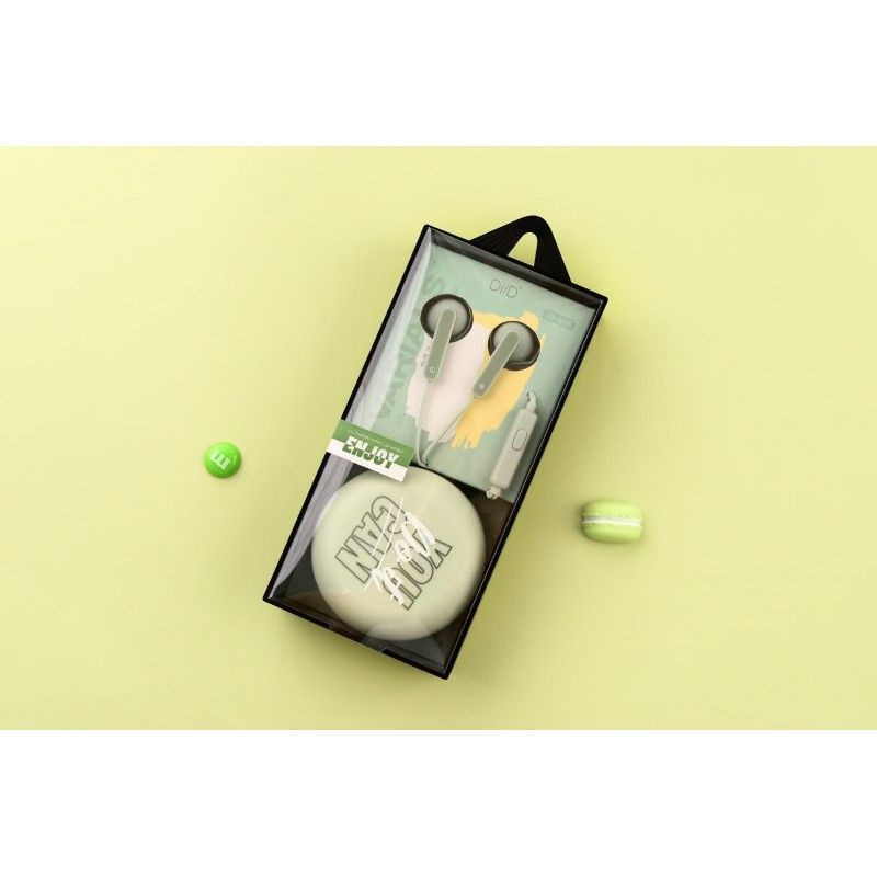 Ed-1025 earphone 3.5mm general street style with storage box multi color trend music by wire earphone wholesale 
