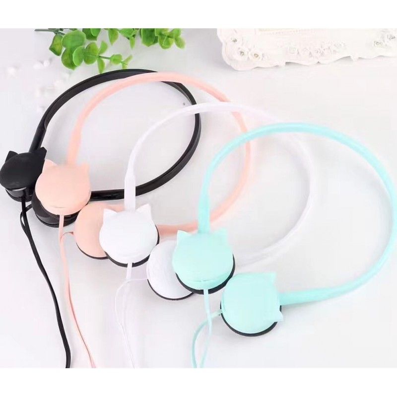 Kn-430 cute cat model headset student mobile computer universal band music headset wholesale 