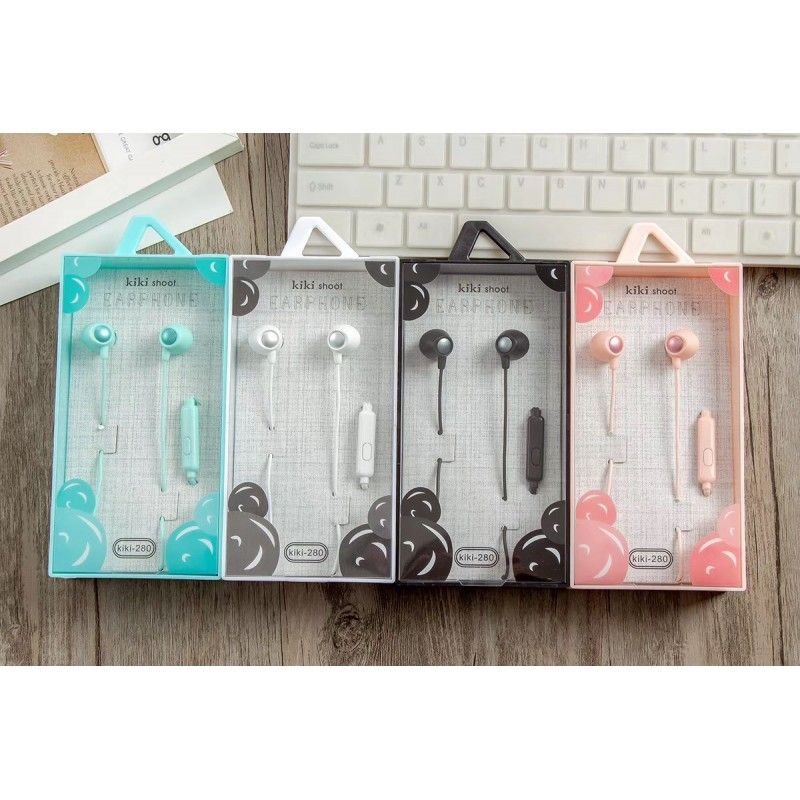 Popular cartoon earphone in ear mobile phone earphone 3.5 wire control cartoon earplug subwoofer wired music earphone 