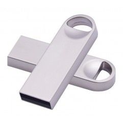 Mini smiley face metal U-disk custom Keychain meta...