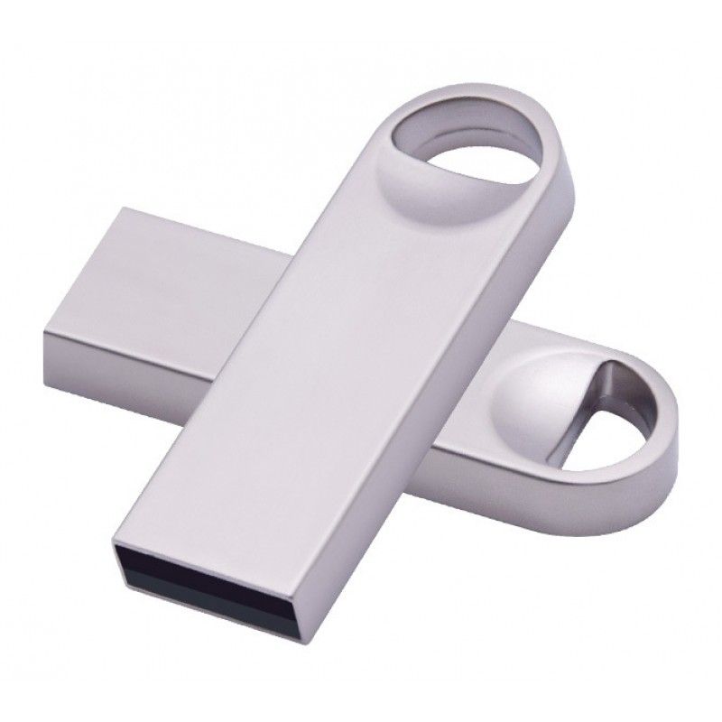 Mini smiley face metal U-disk custom Keychain meta...