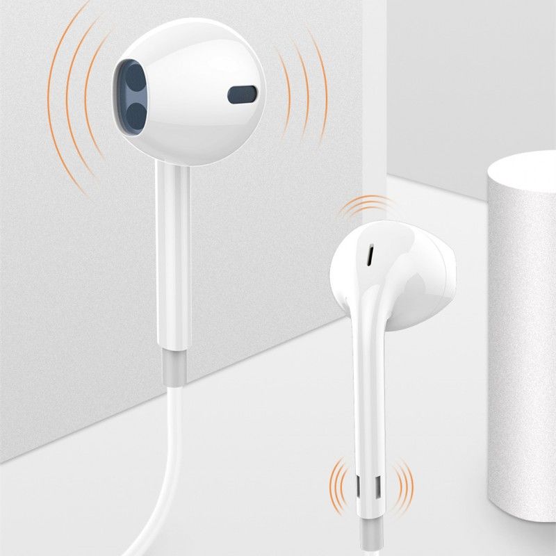EP-03 student subwoofer high definition slant earphone exquisite box packing with microphone voice earphone 