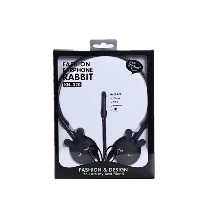Kn-320 cute cartoon rabbit model headset student fresh girl series headset wholesale 