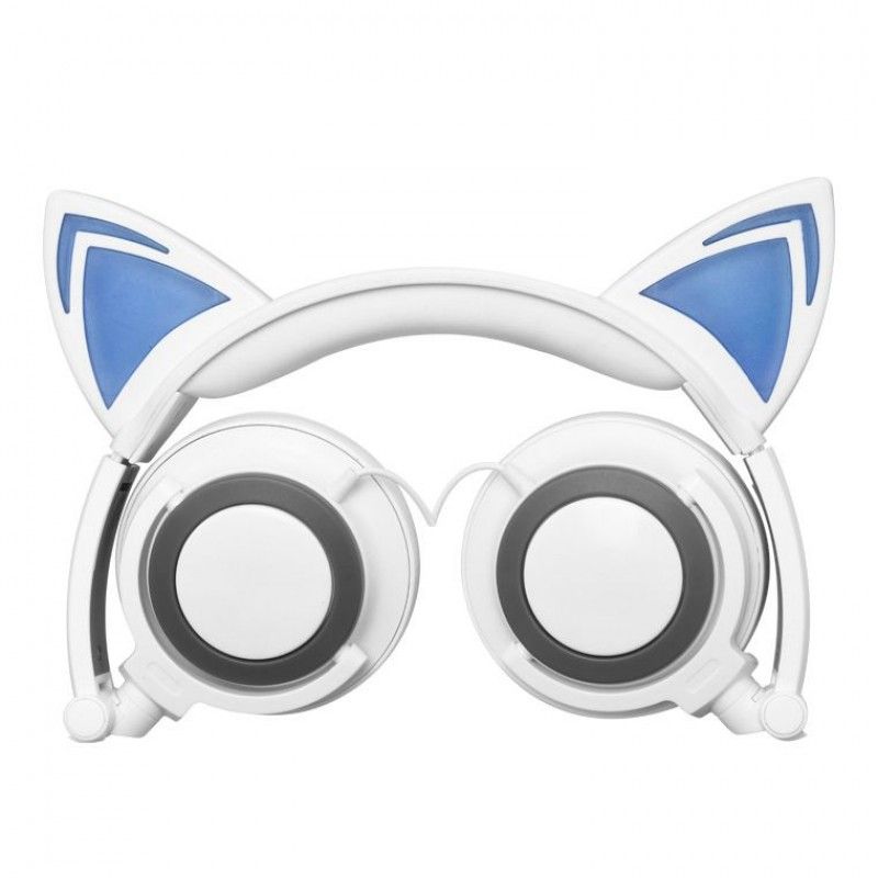 Hot selling cartoon cat ear luminous earphone 