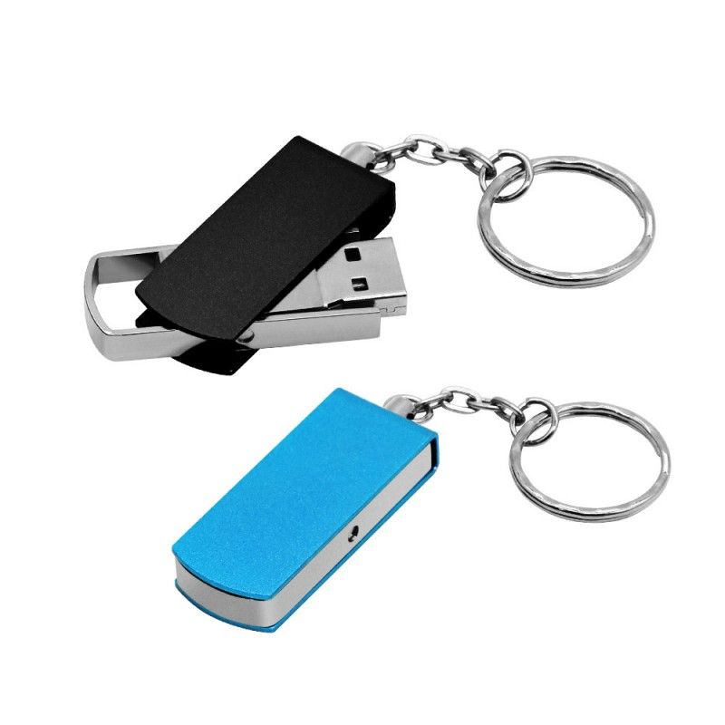 Supply mini metal rotary key chain, big gun hand direct U disk, wholesale business gifts, U disk sample customization 