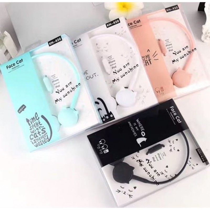 Kn-430 cute cat model headset student mobile computer universal band music headset wholesale 