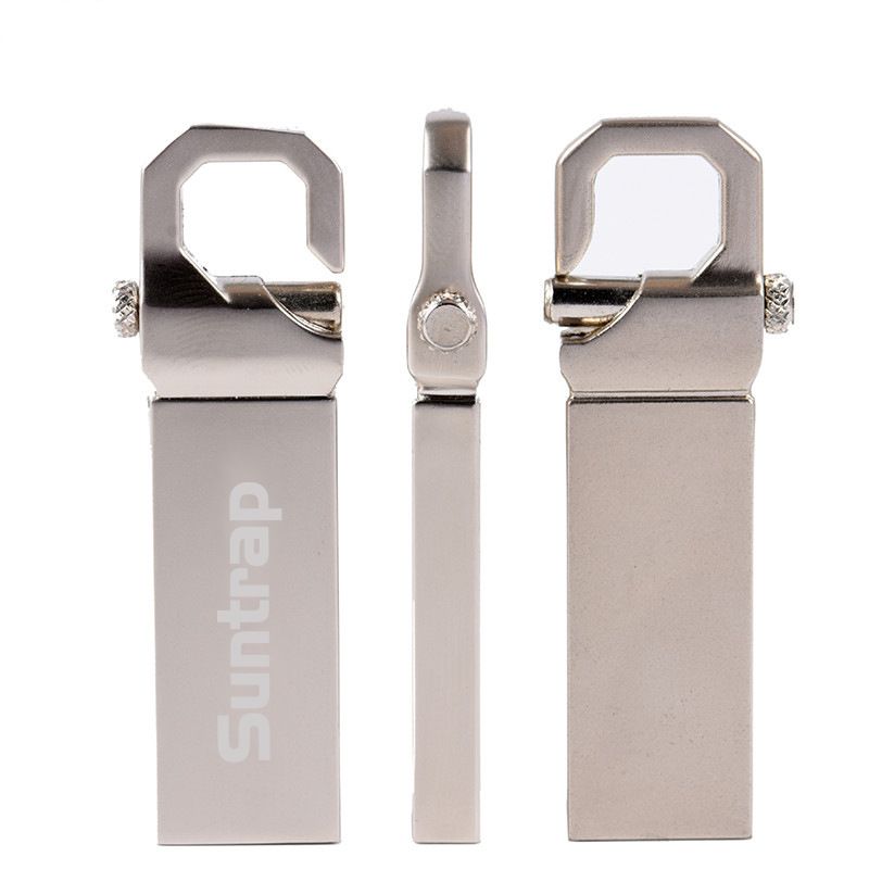 Keychain metal U disk customized security encryption logo can be printed wholesale metal U disk 