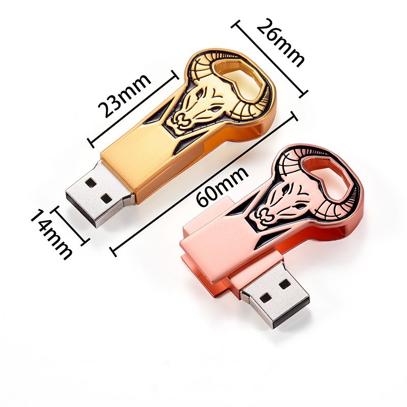 U-disk manufacturers metal Tauren U-disk custom Zodiac U-disk free custom logo 