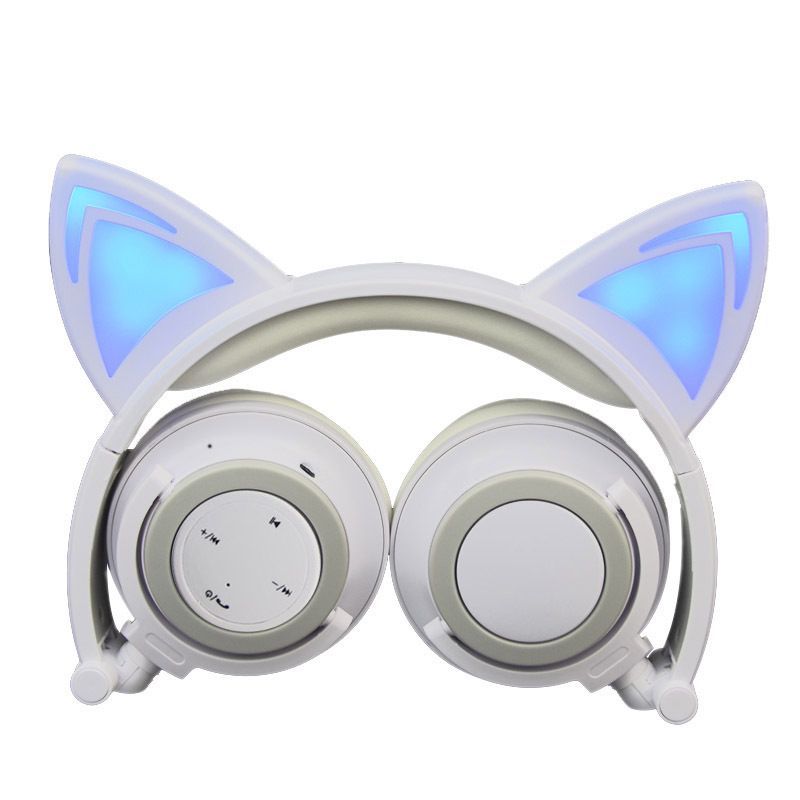Cross border micro business popular children's cartoon cat ear headset 