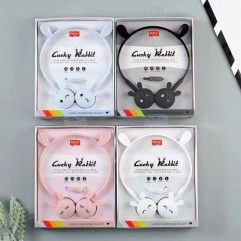 Kn-3017 cute rabbit eared headset student mobile p...