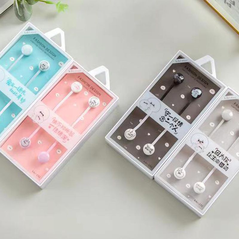 Kiki-292 cable cartoon earphone high quality stereo music game earphone for lovers 
